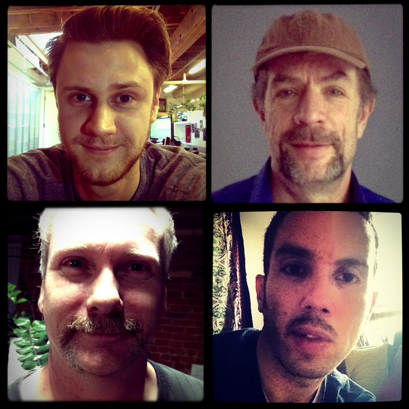Men of Q with November 30 moustaches
